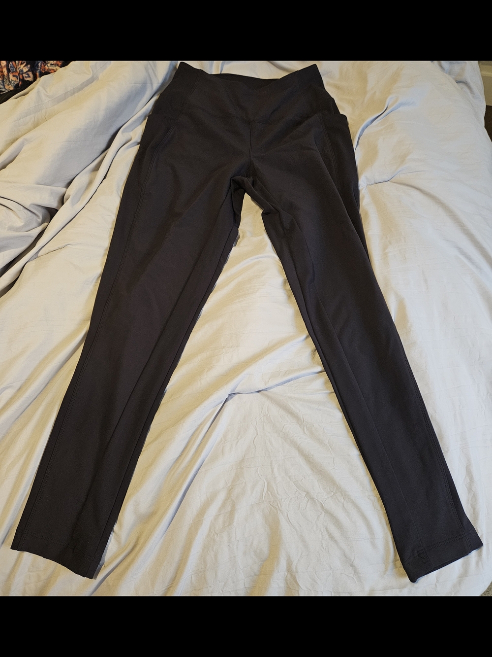 Avalanche Black Athletic Leggings with Red Logo Tag